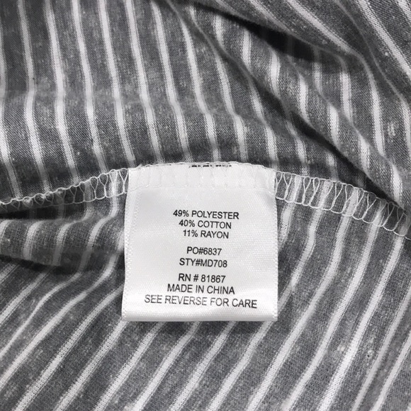 🎁 Olivia Sky Ruched Striped Tee - Picture 6 of 6